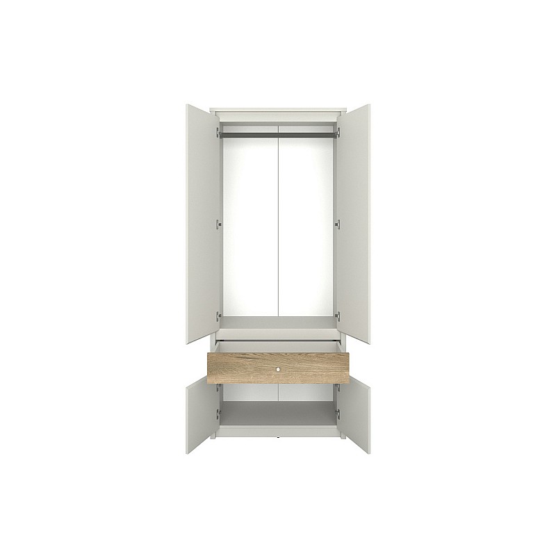 Ντουλάπα Δίφυλλη Karin Cashmere-Evoke Oak 87x50.5x210.5cm