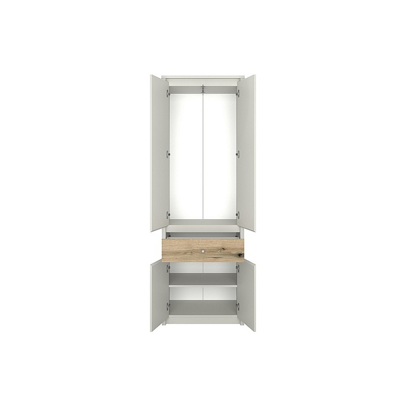 Ντουλάπα Δίφυλλη Karin Cashmere-Evoke Oak 70x42x210.5cm