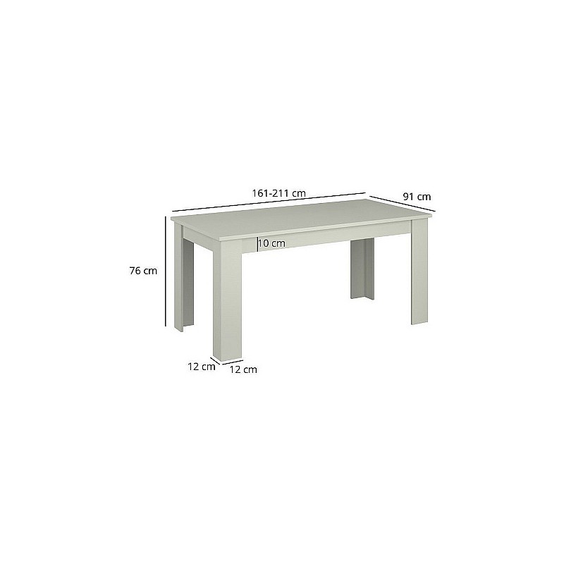 Τραπέζι Επεκτεινόμενο Karin Cashmere 160-211x91x76cm
