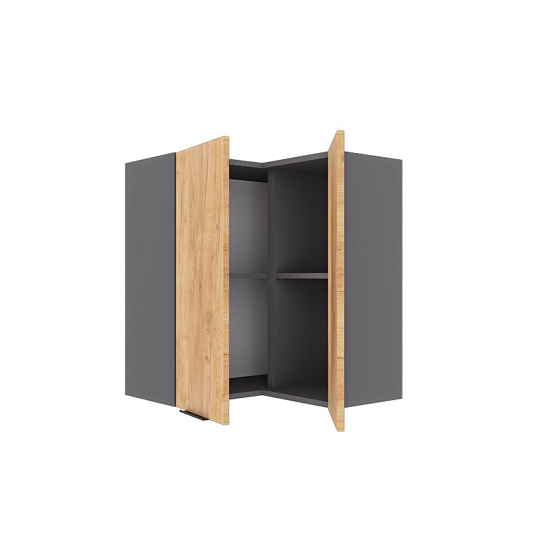 Craft Πάνω Ντουλάπι Γωνιακό Χρυσό Δρυς 60-60x32x72cm