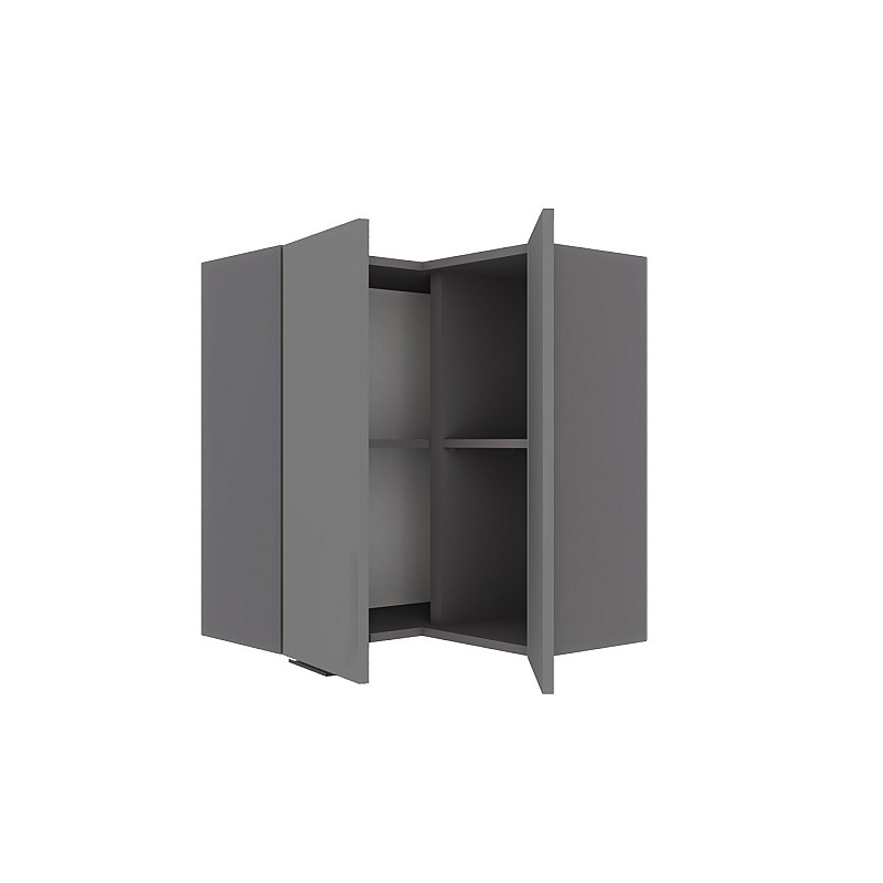 Craft Πάνω Ντουλάπι Γωνιακό Γραφίτης 60-60x30x72cm
