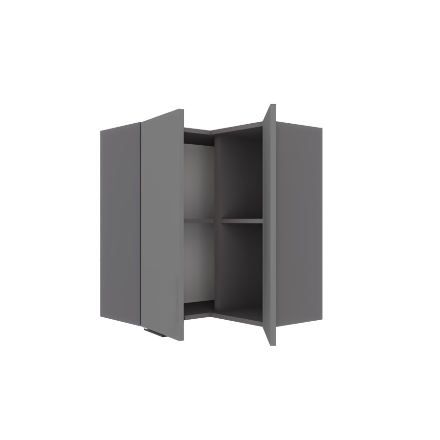Craft Πάνω Ντουλάπι Γωνιακό Γραφίτης 60-60x30x72cm