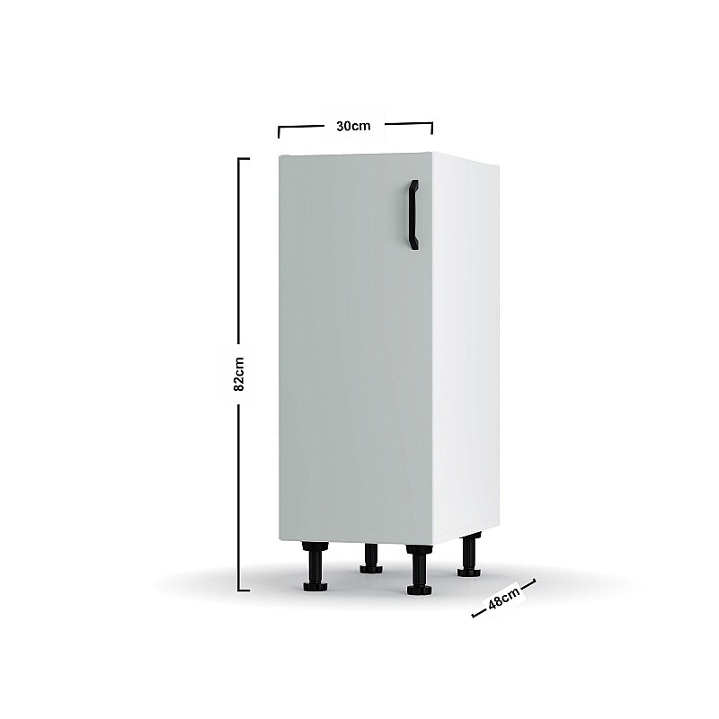 Modest Κάτω Ντουλάπι Γκρι 30x48x82cm