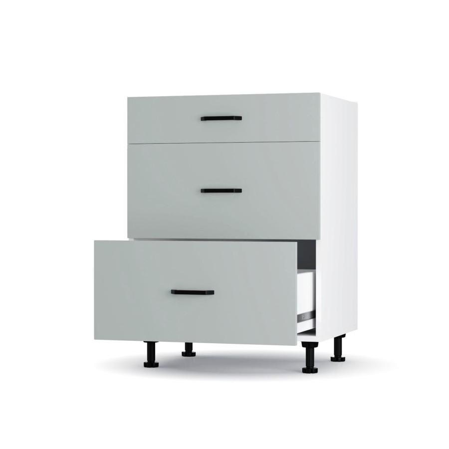 Modest Κάτω Ντουλάπι Συρταριέρα Γκρι  60x48x82εκ