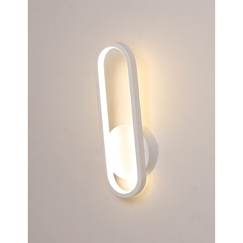 Φωτιστικό Τοίχου Led 14W 4000K Λευκό 12x7x34cm