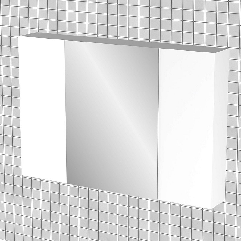 Κρεμαστός Καθρέπτης Μπάνιου Bianca  με 3 ντουλάπια 96*14*65cm