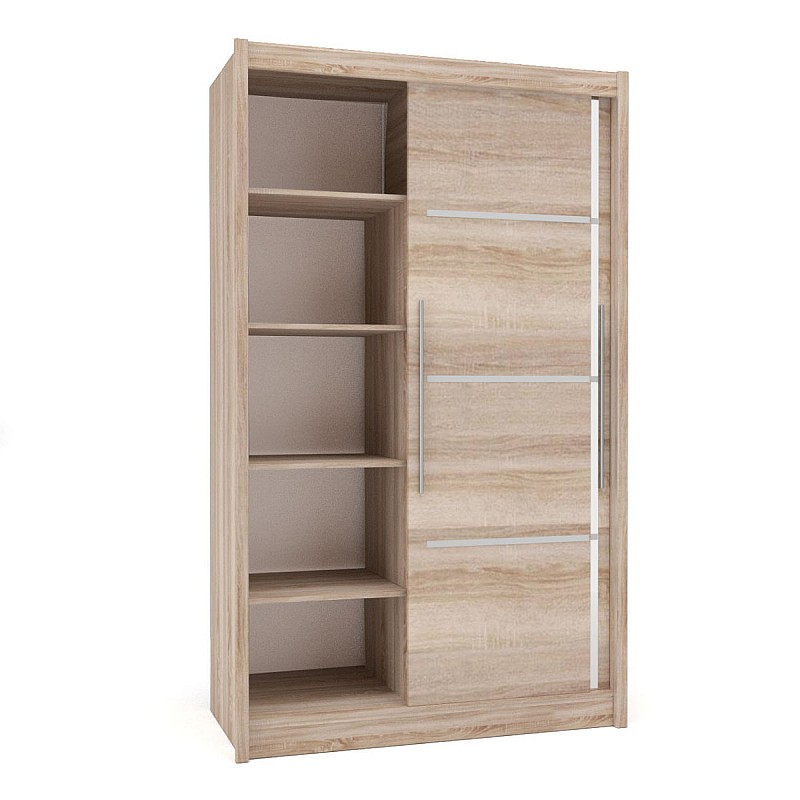 Ντουλάπα Δίφυλλη Ilona Sonoma 130x61x215εκ MDF Ντουλάπα Δίφυλλη Ilona Sonoma 130x61x215εκ MDF