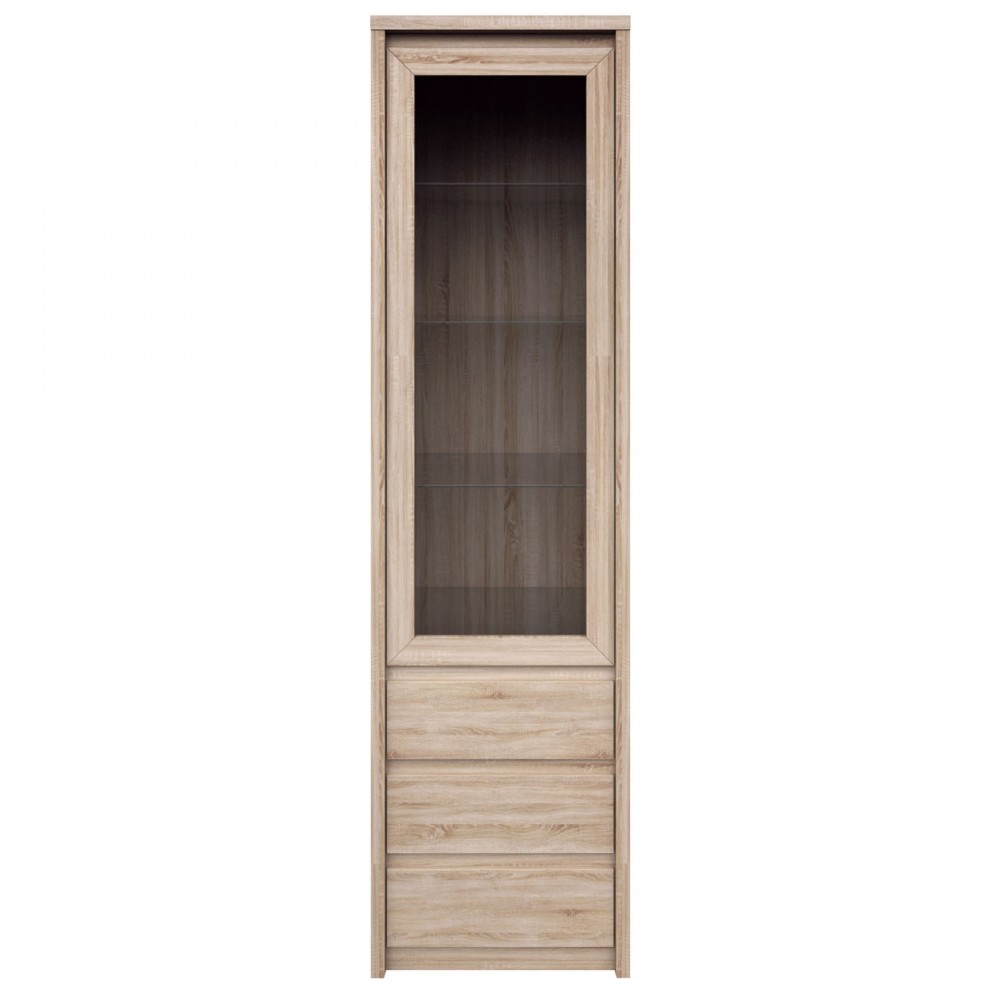 Βιτρίνα Norton Μονόφυλλη 57x40x210εκ Σονόμα Γυάλινη Πόρτα