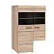 Κρεμαστή Βιτρίνα Δίφυλλη Solo αριστερή 2W 90x41x136 Sonoma Wenge