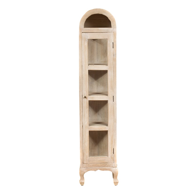 Artekko Deg Ξύλινη Μασίφ Βιτρίνα σε Λευκή Πατίνα (40x40x191) Artekko 201-0388