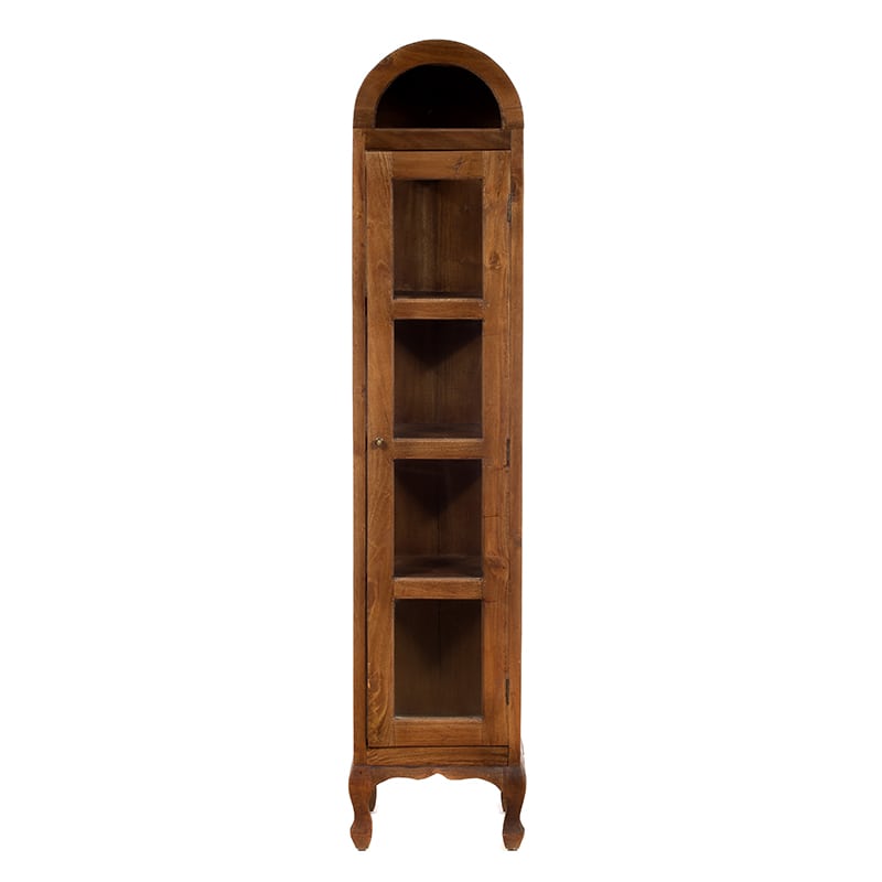 Artekko Deg Ξύλινη Μασίφ Βιτρίνα σε Καφέ Απόχρωση (40x40x191)cm Artekko 201-0389