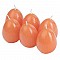 Κεριά σε σχήμα αυγό πορτοκαλί Σετ/6 Artekko 343-1019