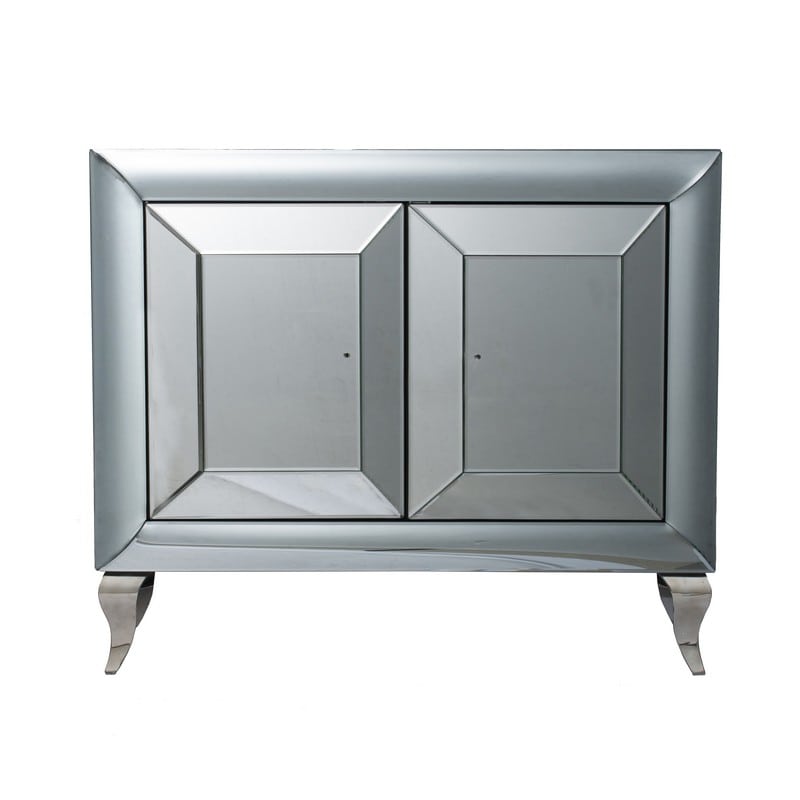 Artekko Sherde MDF Wood and Mirror Storage Cabinet (100x39x86)cm Artekko 44531