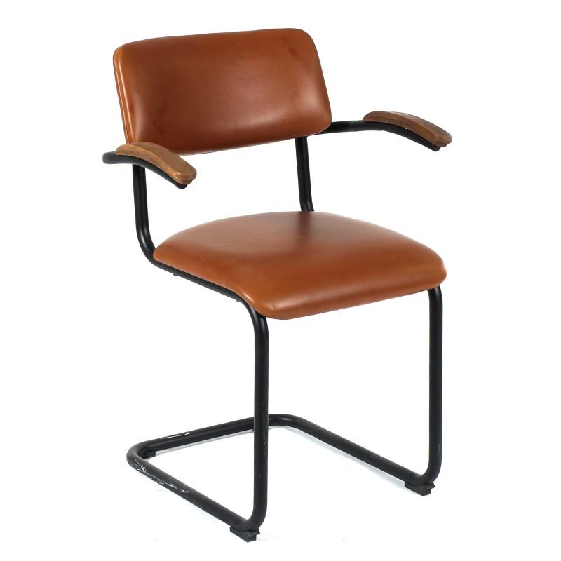 Καρέκλα μεταλλική με δέρμα Artekko 717-0018