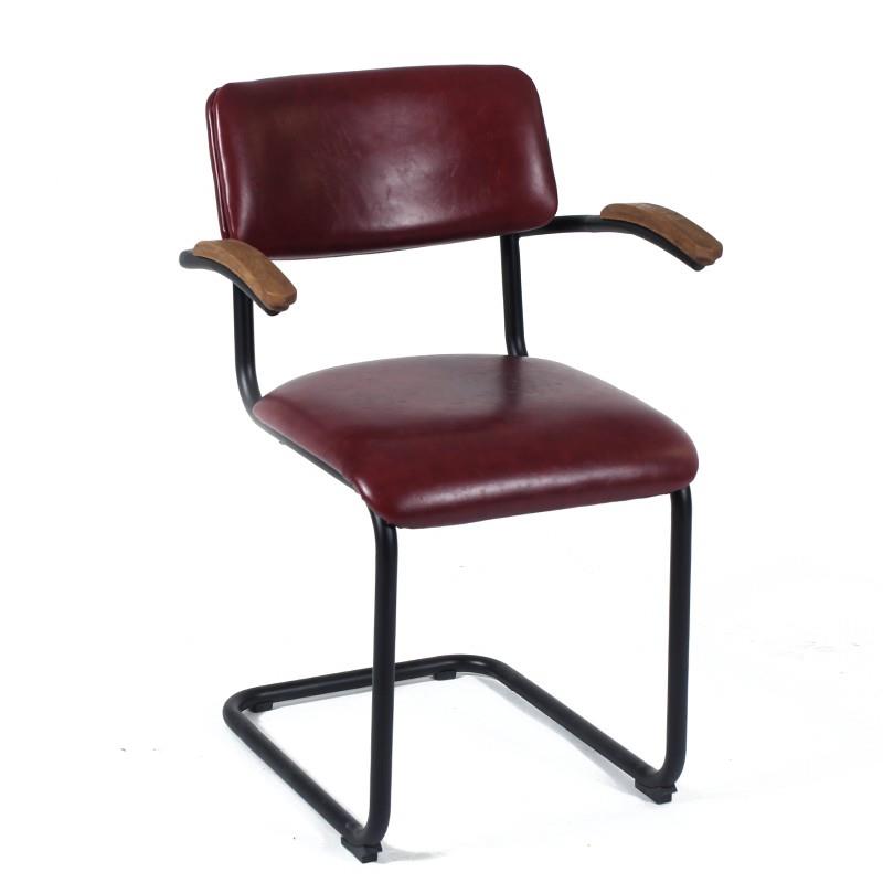 Καρέκλα μεταλλική με δέρμα Artekko 717-0019
