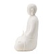 Βούδας άγαλμα διακοσμητικό καθήμενος, λευκού χρώματος - διαστάσεων 18Χ13Χ23 CM [μαρμαρόσκονη/ρητίνη] Artekko 77356