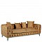 Καναπές τριθέσιος JAGUAR 225x92x68 ύφασμα IGA 1014 με GOLD μεταλλικά πόδια Artekko 783-7086
