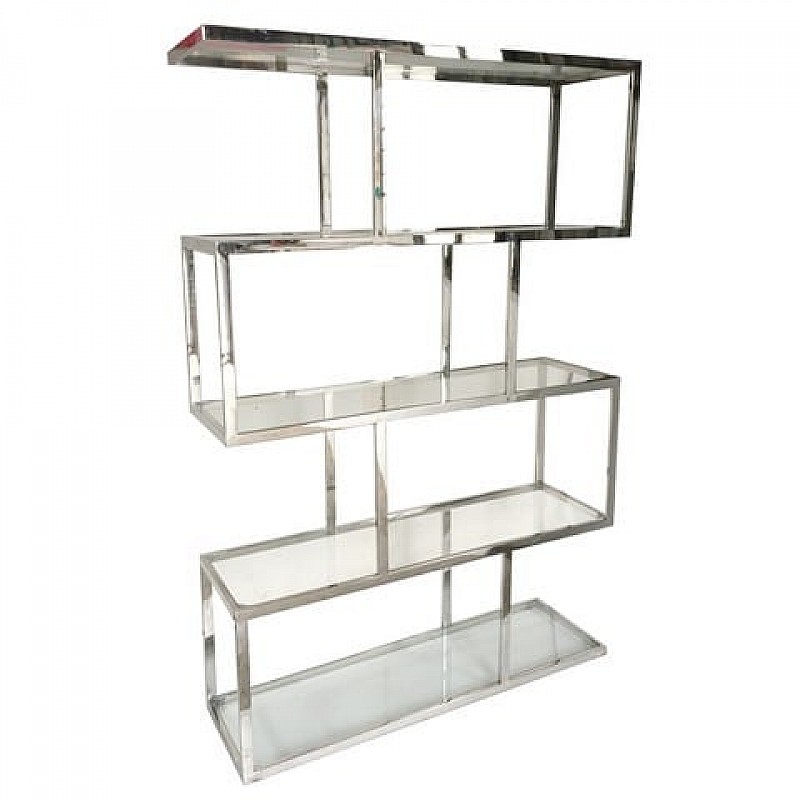 Artekko Peif Ραφιέρα από Ανωξείδωτο Ατσάλι (120x35x180)cm Artekko AV39511