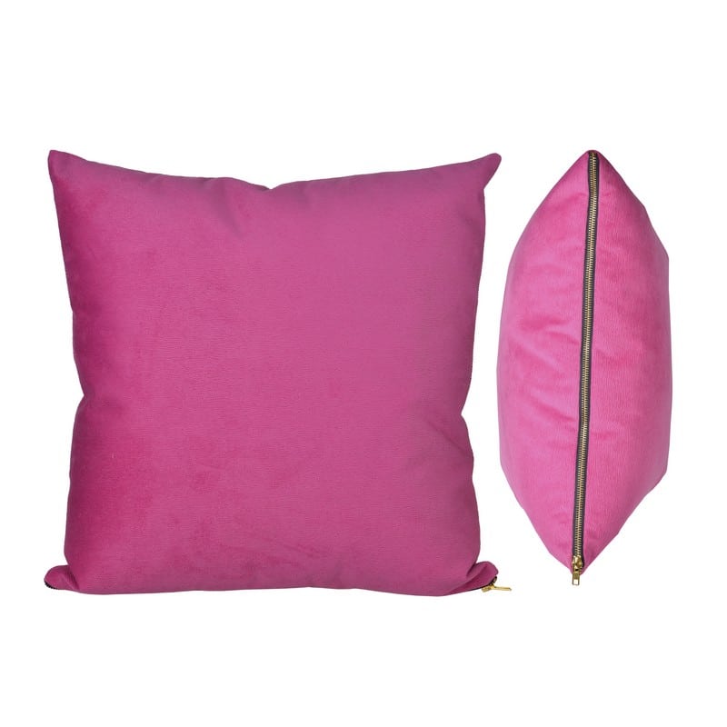 Μαξιλάρι διακοσμητικό ροζ  με φερμουάρ 45 X 45 X 15cm  Verrado Pillow, Red Artekko T42332
