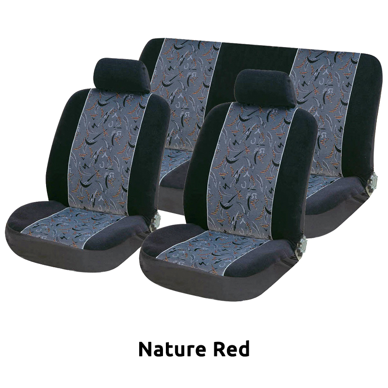 ΚΑΛΥΜΜΑΤΑ ΣΕΤ Α&#8217; ΠΟΙΟΤΗΤΑ VELOUR-JACQUARD 6 ΤΜΧ - Nature Red