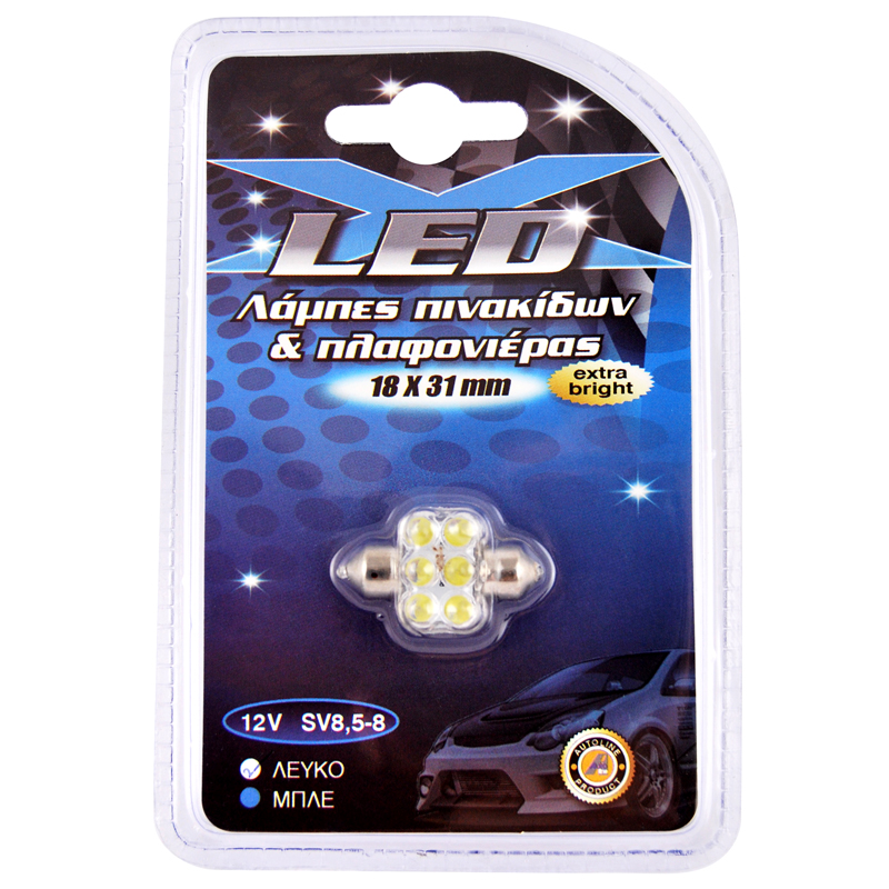 ΛΑΜΠΑ LED FESTOON 12V ΛΕΥΚΗ 1 ΤΜΧ