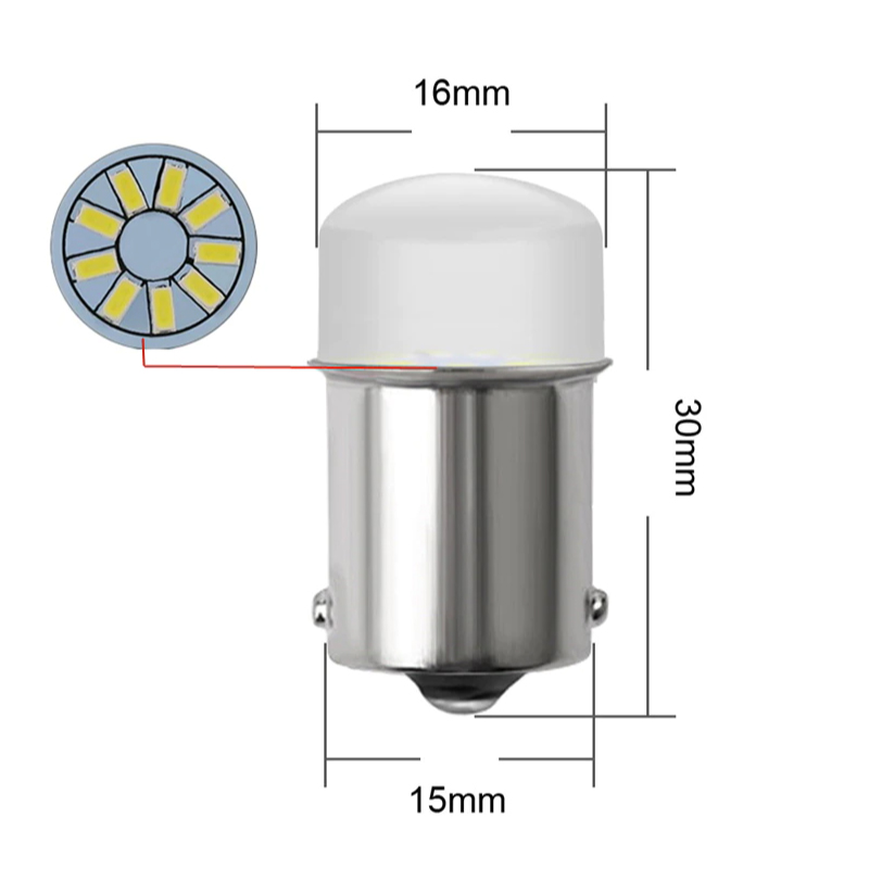 ΛΑΜΠΕΣ LED S25  BA15S 12V CANBUS ΛΕΥΚΟ ΦΩΣ