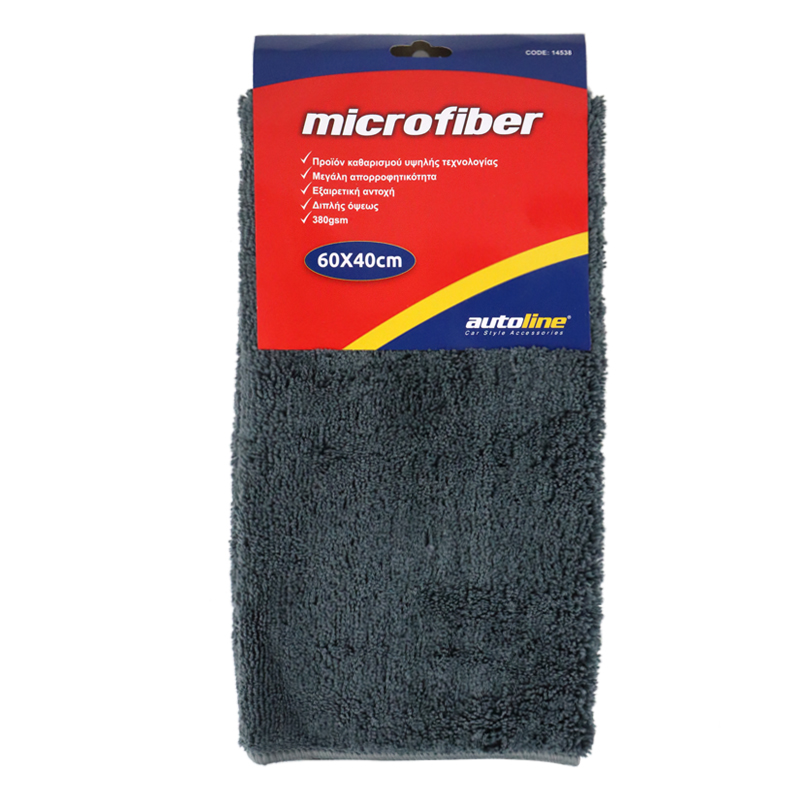 ΠΑΝΙ MICROFIBER ΜΕ ΕΝΙΣΧΥΜΕΝΟ ΣΤΕΓΝΩΜΑ 60X40cm ΓΚΡΙ