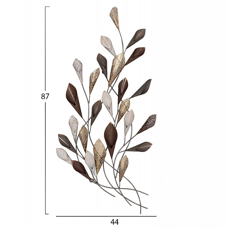 ΜΕΤΑΛΛΙΚΟ ΔΙΑΚΟΣΜΗΤΙΚΟ ΤΟΙΧΟΥ HM7159 ΑΝΘΡΑΚΙ ΧΡΥΣΟ 44x5x87Y εκ.