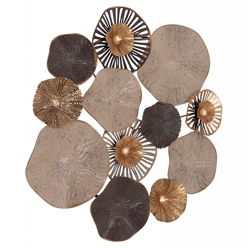 ΜΕΤΑΛΛΙΚΟ ΔΙΑΚΟΣΜΗΤΙΚΟ ΤΟΙΧΟΥ HM7163 ΚΑΦΕ ΕΚΡΟΥ ΧΡΥΣΟ 69x8x69Y εκ.