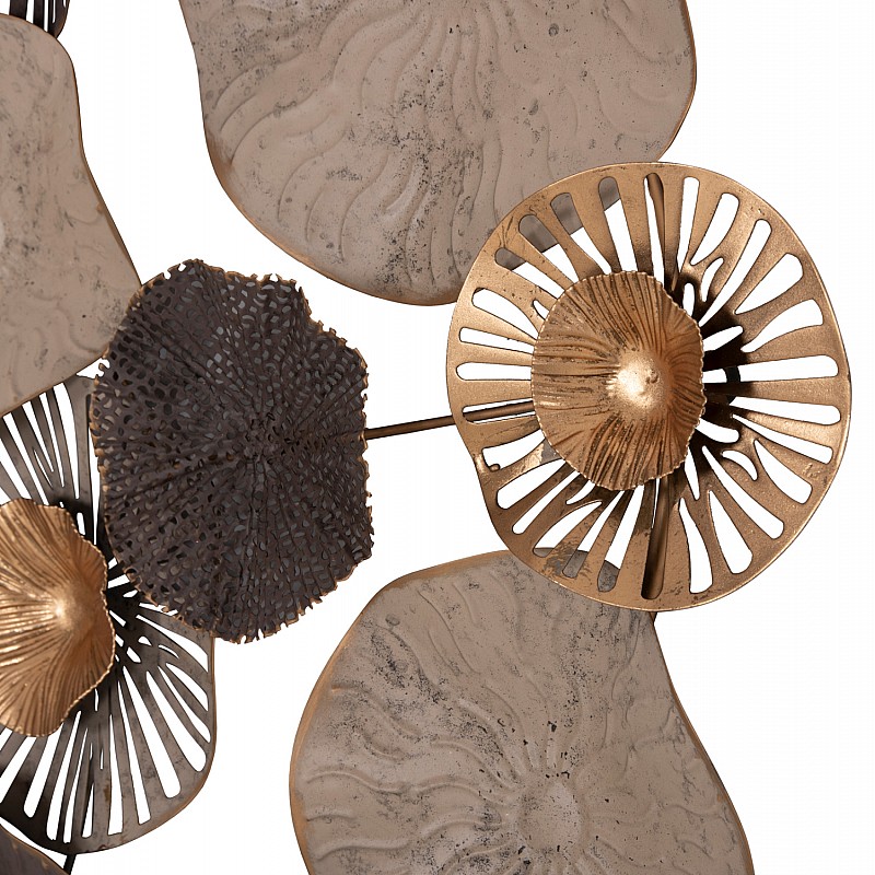 ΜΕΤΑΛΛΙΚΟ ΔΙΑΚΟΣΜΗΤΙΚΟ ΤΟΙΧΟΥ HM7163 ΚΑΦΕ ΕΚΡΟΥ ΧΡΥΣΟ 69x8x69Y εκ.