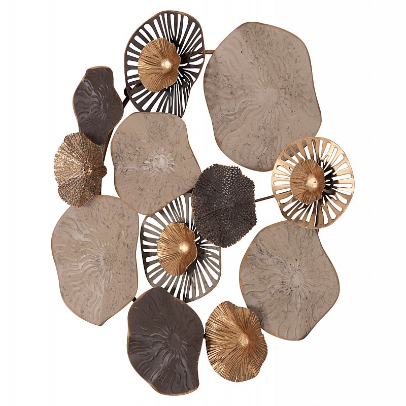 ΜΕΤΑΛΛΙΚΟ ΔΙΑΚΟΣΜΗΤΙΚΟ ΤΟΙΧΟΥ HM7163 ΚΑΦΕ ΕΚΡΟΥ ΧΡΥΣΟ 69x8x69Y εκ.