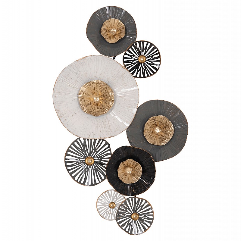 ΜΕΤΑΛΛΙΚΟ ΔΙΑΚΟΣΜΗΤΙΚΟ ΤΟΙΧΟΥ HM7170 ΓΚΡΙ ΕΚΡΟΥ ΧΡΥΣΟ 88x7x51Y εκ.