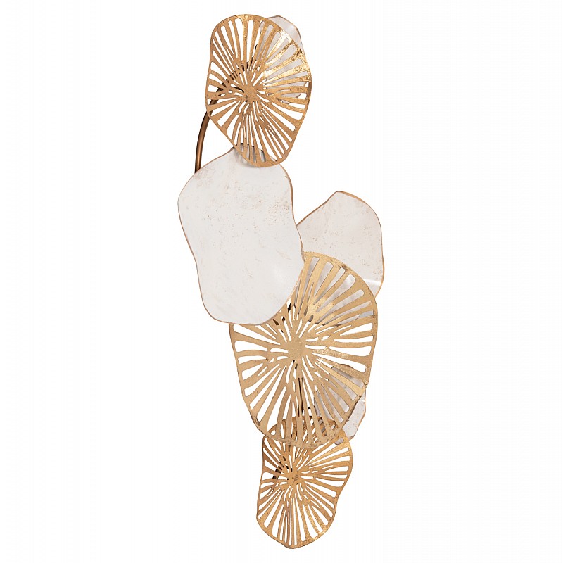 ΜΕΤΑΛΛΙΚΟ ΔΙΑΚΟΣΜΗΤΙΚΟ ΤΟΙΧΟΥ HM7177 ΧΡΥΣΟ ΛΕΥΚΟ 74x10x38Y εκ.