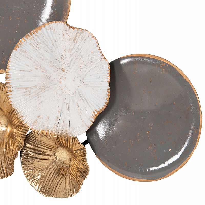 ΜΕΤΑΛΛΙΚΟ ΔΙΑΚΟΣΜΗΤΙΚΟ ΤΟΙΧΟΥ HM7179 ΓΚΡΙ ΧΡΥΣΟ 66x6x38Y εκ.