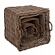 ΣΕΤ ΔΙΑΚΟΣΜΗΤΙΚΑ ΚΑΛΑΘΙΑ KATER HM9657 4ΤΜΧ ΑΠΟ KUBU RATTAN ΣΕ ΓΚΡΙ 52x52x50-57Υεκ.
