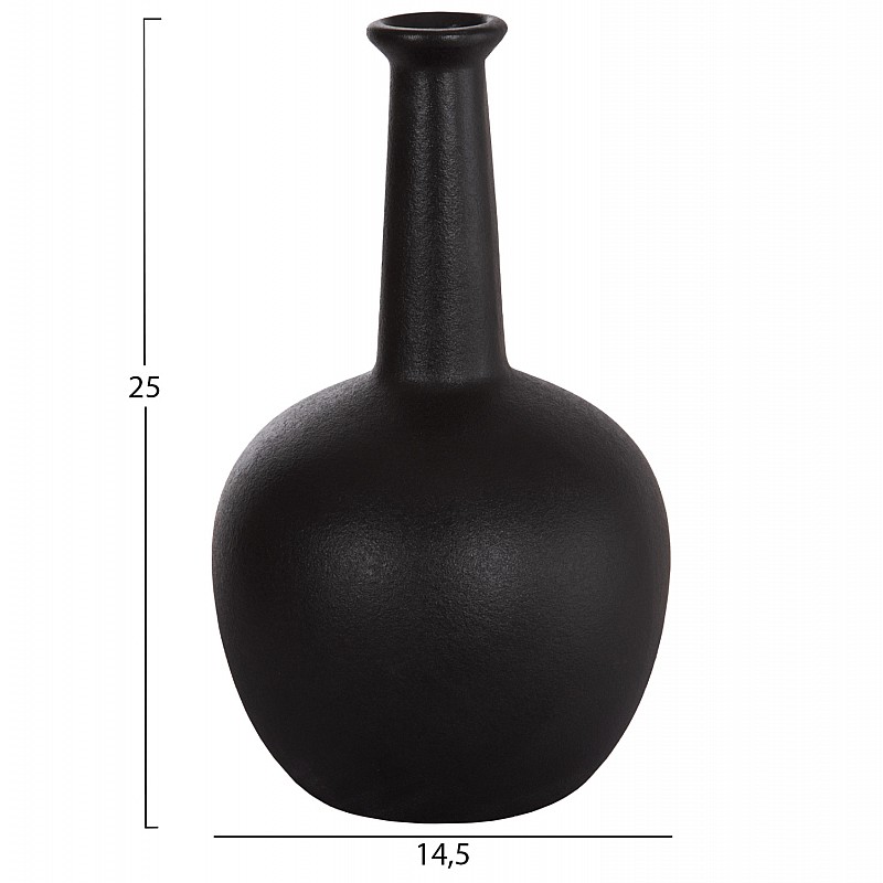 ΕΠΙΤΡΑΠΕΖΙΟ ΚΕΡΑΜΙΚΟ ΔΙΑΚΟΣΜΗΤΙΚΟ ELENDIL HM4593.02 ΜΑΥΡΟ ΜΑΤ 14,5x25Υεκ