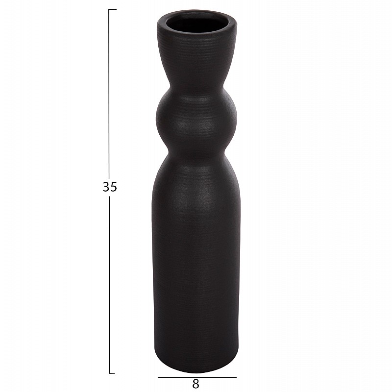ΕΠΙΤΡΑΠΕΖΙΟ ΚΕΡΑΜΙΚΟ ΔΙΑΚΟΣΜΗΤΙΚΟ SCEPTER HM4614.02 ΜΑΥΡΟ ΜΑΤ Φ8x35Υ εκ.
