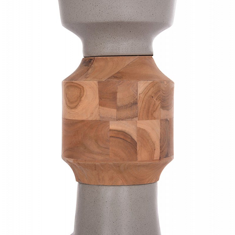 ΔΙΑΚΟΣΜΗΤΙΚΟ ΒΑΖΟ ΔΑΠΕΔΟΥ NEBULA HM4661.03 FIBER CEMENT ΓΚΡΙ--ΞΥΛΟ ΤΕΑΚ Φ60x115Υεκ.