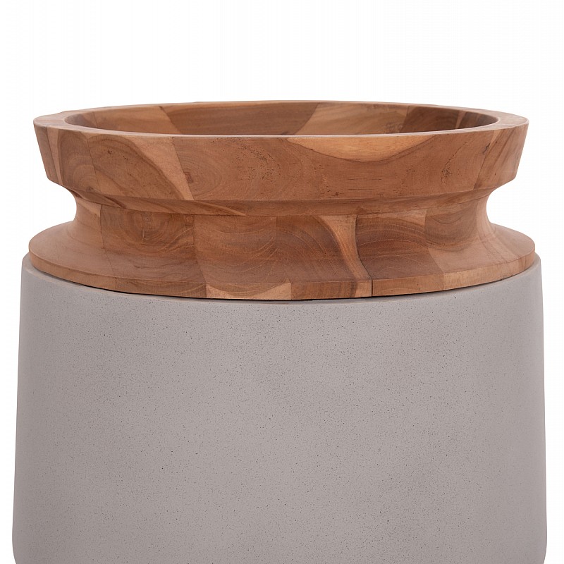 ΔΙΑΚΟΣΜΗΤΙΚΟ ΒΑΖΟ ΔΑΠΕΔΟΥ LINTER HM4662.03L FIBER CEMENT ΓΚΡΙ--ΞΥΛΟ ΤΕΑΚ Φ41x47Υ ΔΙΑΚΟΣΜΗΤΙΚΟ ΒΑΖΟ ΔΑΠΕΔΟΥ LINTER HM4662.03L FIBER CEMENT ΓΚΡΙ--ΞΥΛΟ ΤΕΑΚ Φ41x47Υ