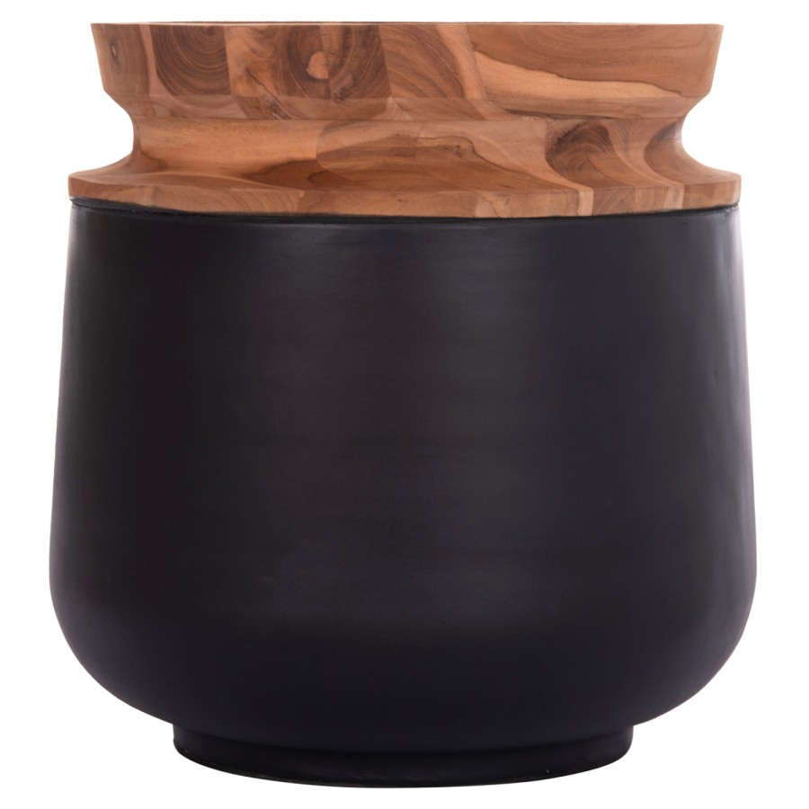 ΔΙΑΚΟΣΜΗΤΙΚΟ ΒΑΖΟ ΔΑΠΕΔΟΥ LINTER HM4662.01L FIBER CEMENT ΜΑΥΡΟ--ΞΥΛΟ ΤΕΑΚ Φ41x47Υεκ.