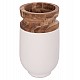 ΔΙΑΚΟΣΜΗΤΙΚΟ ΒΑΖΟ ΔΑΠΕΔΟΥ LINTER HM4662.02S FIBER CEMENT ΛΕΥΚΟ--ΞΥΛΟ ΤΕΑΚ Φ34x60Υεκ.