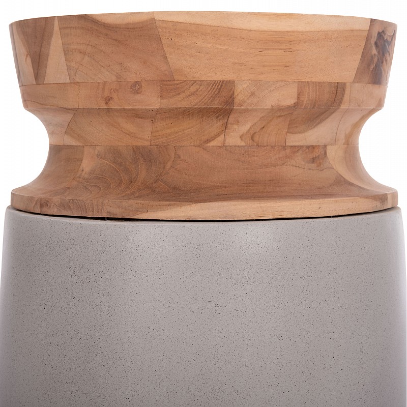 ΔΙΑΚΟΣΜΗΤΙΚΟ ΒΑΖΟ ΔΑΠΕΔΟΥ LINTER HM4662.03S FIBER CEMENT ΓΚΡΙ--ΞΥΛΟ ΤΕΑΚ Φ34x60Υεκ.