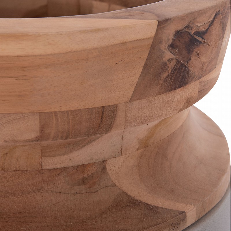 ΔΙΑΚΟΣΜΗΤΙΚΟ ΒΑΖΟ ΔΑΠΕΔΟΥ LINTER HM4662.03S FIBER CEMENT ΓΚΡΙ--ΞΥΛΟ ΤΕΑΚ Φ34x60Υεκ.