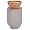 ΔΙΑΚΟΣΜΗΤΙΚΟ ΒΑΖΟ ΔΑΠΕΔΟΥ LINTER HM4662.03S FIBER CEMENT ΓΚΡΙ--ΞΥΛΟ ΤΕΑΚ Φ34x60Υεκ.