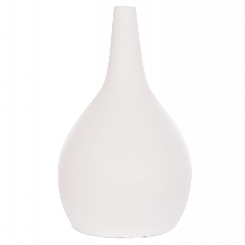 ΕΠΙΤΡΑΠΕΖΙΟ ΔΙΑΚΟΣΜΗΤΙΚΟ ΒΑΖΟ DENI HM4663.02L FIBER CEMENT ΣΕ ΛΕΥΚΟ--Φ26x39Υεκ