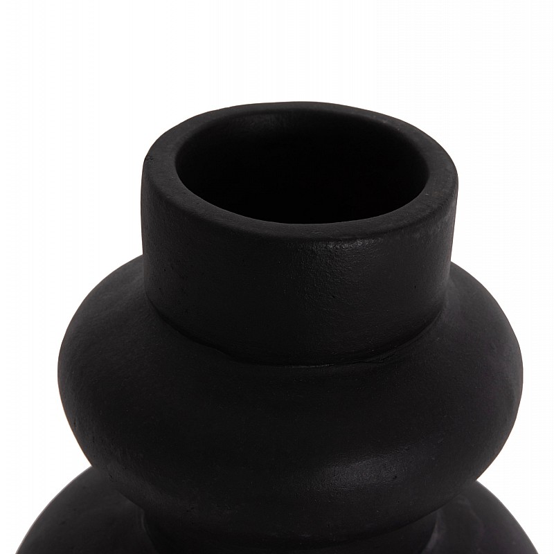 ΕΠΙΤΡΑΠΕΖΙΟ ΔΙΑΚΟΣΜΗΤΙΚΟ ΒΑΖΟ LEMA HM4664.01M ΤΕΡΑΚΟΤΑ ΣΕ ΜΑΥΡΟ--Φ22x29Υεκ.