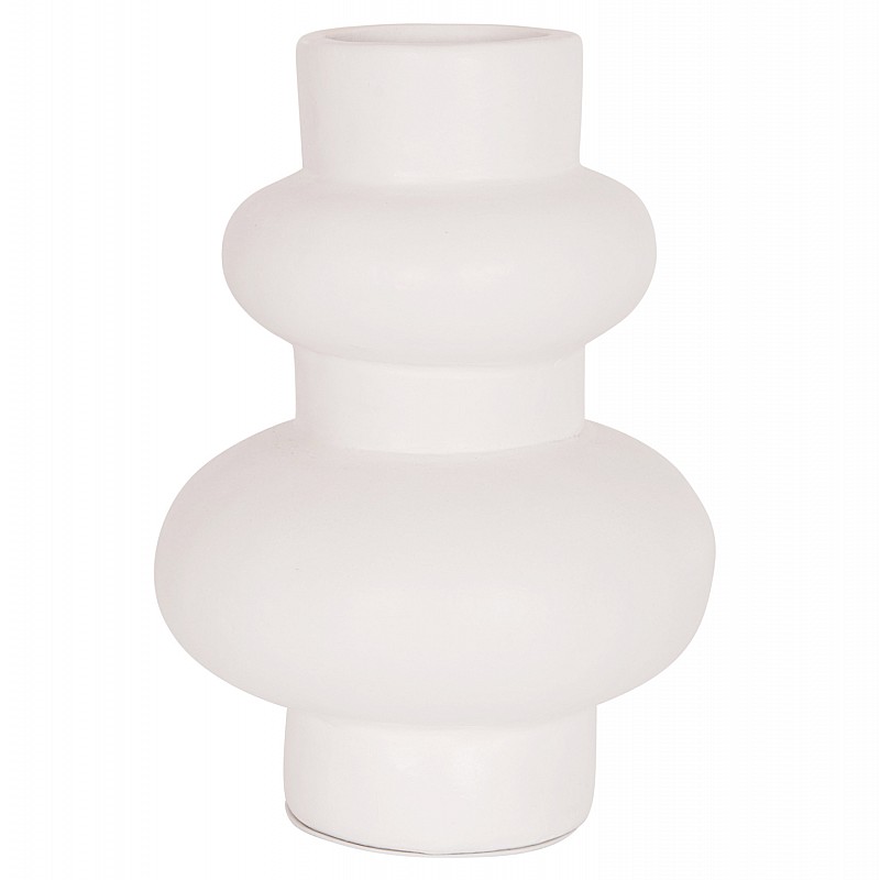 ΕΠΙΤΡΑΠΕΖΙΟ ΔΙΑΚΟΣΜΗΤΙΚΟ ΒΑΖΟ LEMA HM4664.02M ΤΕΡΑΚΟΤΑ ΣΕ ΛΕΥΚΟ--Φ22x29Υεκ.