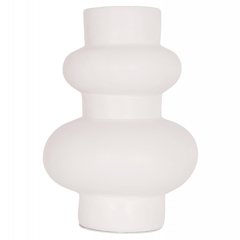 ΕΠΙΤΡΑΠΕΖΙΟ ΔΙΑΚΟΣΜΗΤΙΚΟ ΒΑΖΟ LEMA HM4664.02M ΤΕΡΑΚΟΤΑ ΣΕ ΛΕΥΚΟ--Φ22x29Υεκ.