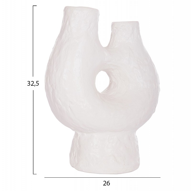 ΕΠΙΤΡΑΠΕΖΙΟ ΔΙΑΚΟΣΜΗΤΙΚΟ ΒΑΖΟ NAMENTIS HM4665.02S ΛΕΥΚΗ ΤΕΡΑΚΟΤΑ--26x15x32.5Υεκ