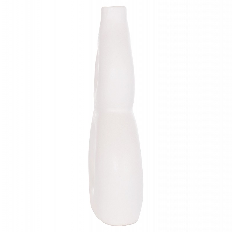 ΕΠΙΤΡΑΠΕΖΙΟ ΔΙΑΚΟΣΜΗΤΙΚΟ ΒΑΖΟ FIORIN HM4666.02S ΤΕΡΑΚΟΤΑ ΣΕ ΛΕΥΚΟ--21x7.5x31Υεκ.